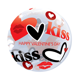 Kiss Kiss Valentines Balloon in a Box