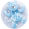 Blue Baby Boy Bear Balloon in a Box Small Image