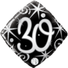 30th Black Diamond Birthday Balloon  Balloon in a Box Small Image