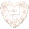 Just Married Floral Print Balloon in a Box Small Image