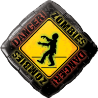 Danger! Zombies crossing balloon