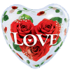 20" Roses Love Heart Bubble Balloon in a Box Small Image