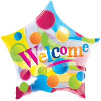 Colourful Welcome balloon
