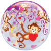 22" Cheeky Love Monkeys Balloon in a Box Small Image