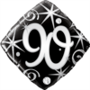 Black & Silver 90th Balloon in a Box Small Image