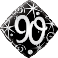 Black & Silver 90th balloon