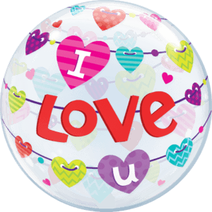 22" I Love U Heart Banners Balloon in a Box