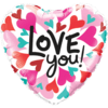 18" Love You! Converging Hearts Balloon in a Box Small Image