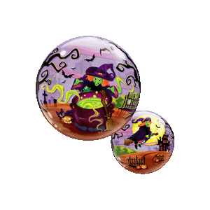 Flying Witch and Cauldron Balloon in a Box