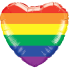 Radiant Rainbow Heart Balloon in a Box Small Image