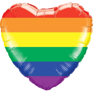 Radiant Rainbow Heart Balloon in a Box