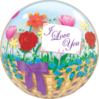 I Love You Garden Bubble balloon