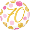 70 Pink & Gold Dots Balloon in a Box Small Image