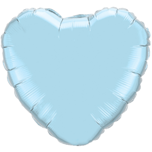 18" Heart Baby Blue Balloon in a Box
